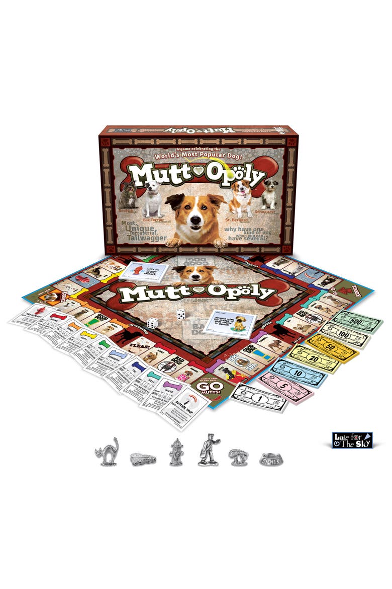Muttopoly Themed Family Board Game, Ages 8+, Alternate, color, Multicolored