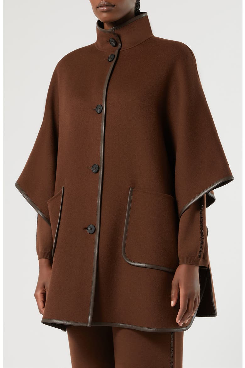 Mrsbaita Virgin Wool Cape, Main, color, BISCUIT
