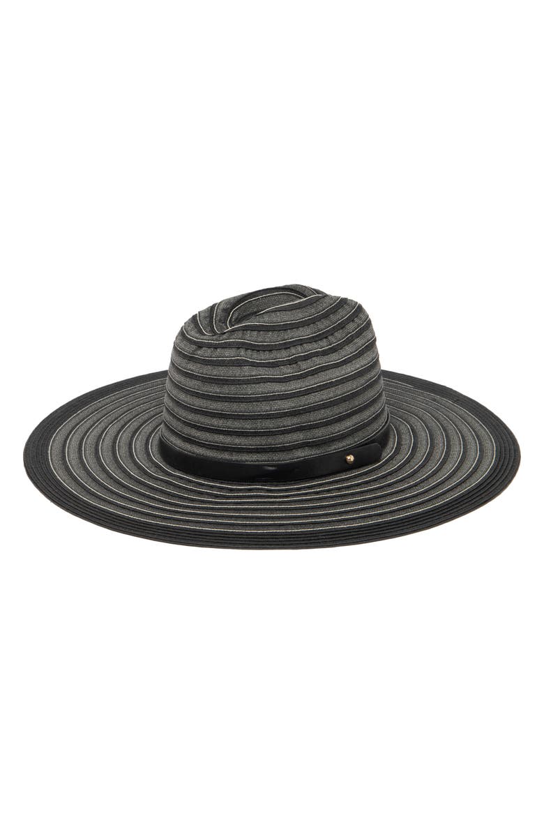 San Diego Hat Cattleman's Crease Sun Hat, Main, color, Black