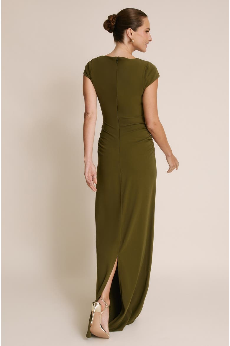 Twist Bust Short Sleeve Stretch, Alternate, color, Fern