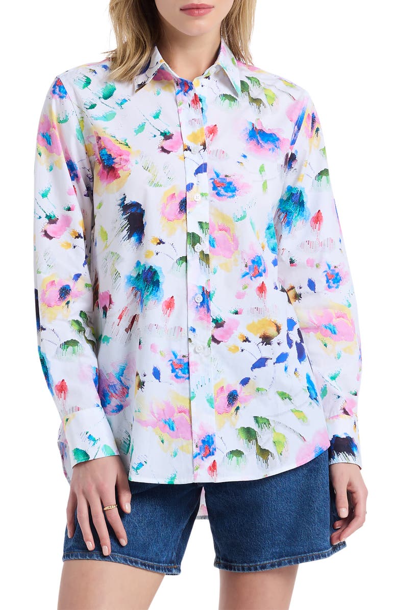 Robert Graham Carrie Long Sleeve Woven Shirt, Main, color, Multi