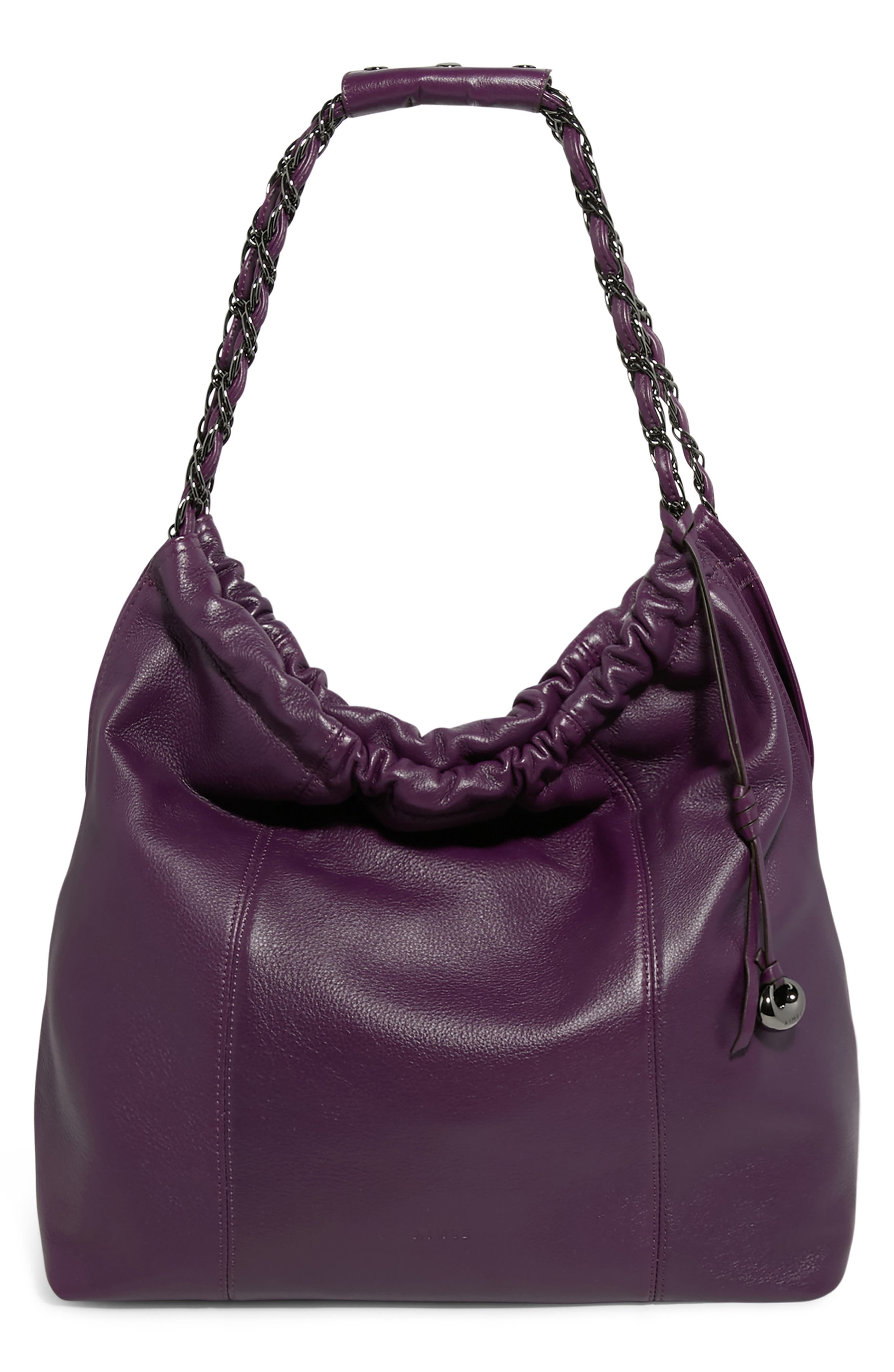 Aimee Large Lennon Shoulder Bag In Purple
