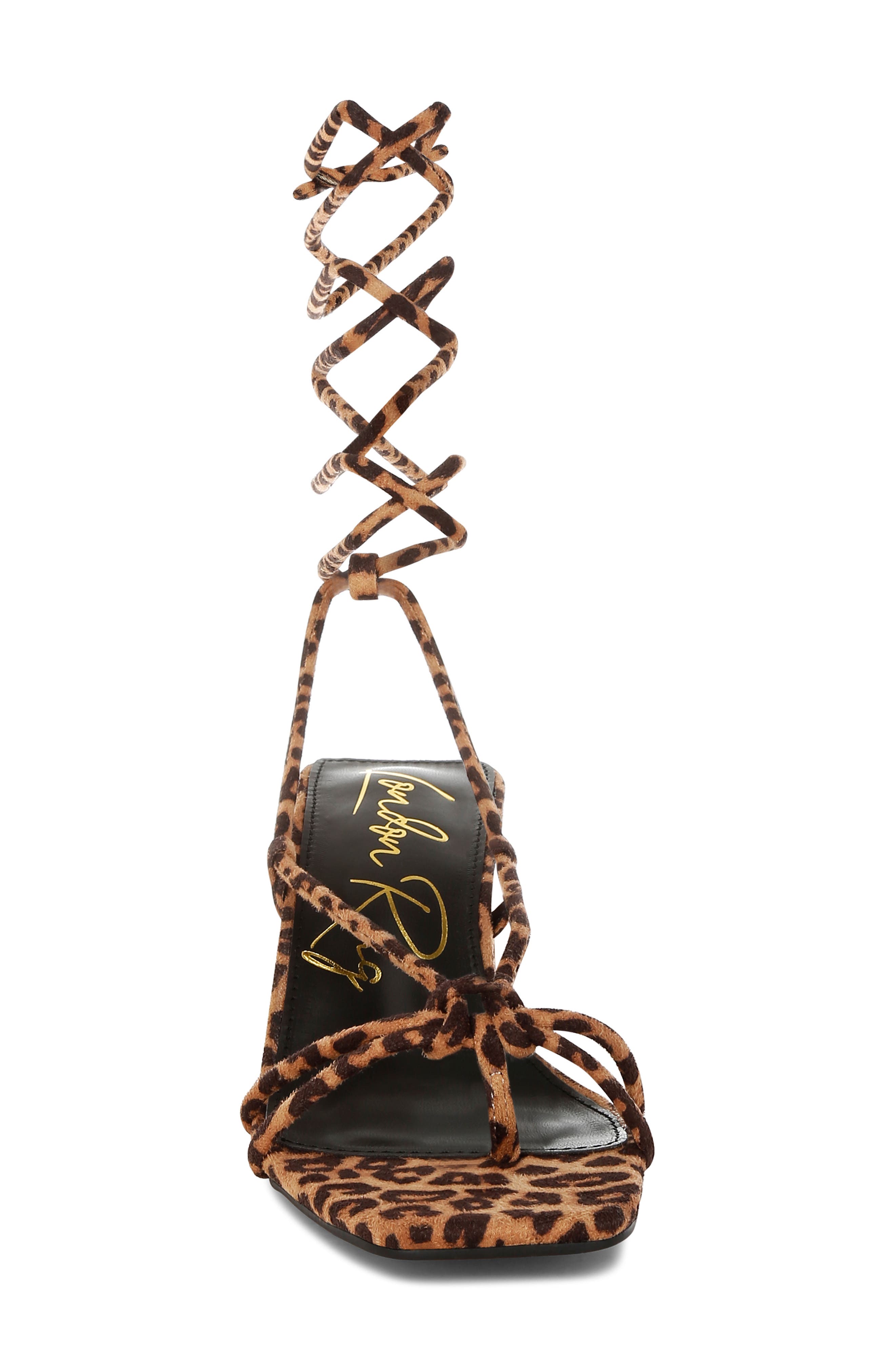 LONDON RAG Piani Ankle Tie Sandal, Alternate, color, Leopard