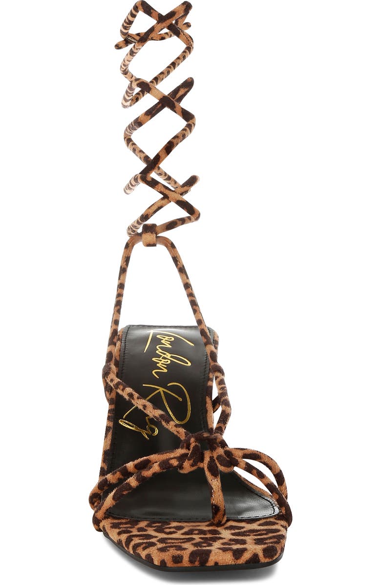 LONDON RAG Piani Ankle Tie Sandal, Alternate, color, Leopard