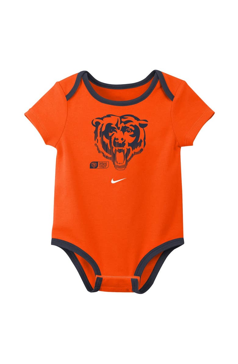 Nike Newborn & Infant Nike Caleb Williams Chicago Bears Name & Number 3-Pack Bodysuit Set, Alternate, color, Navy