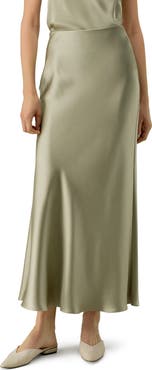 Lilysilk Women's Double-Faced Silk Charmeuse Maxi Skirt