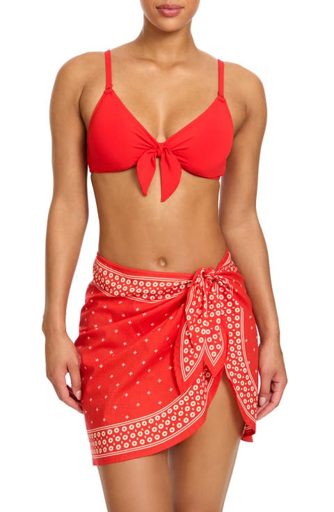 Juno Print Cotton Cover-Up Pareo