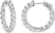 LuvMyJewelry Livia 14K White Gold Diamond HoopEarrings - 3.98 Cts