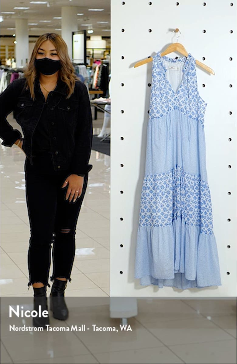 Diamond Print Halter Midi Dress, sales video thumbnail