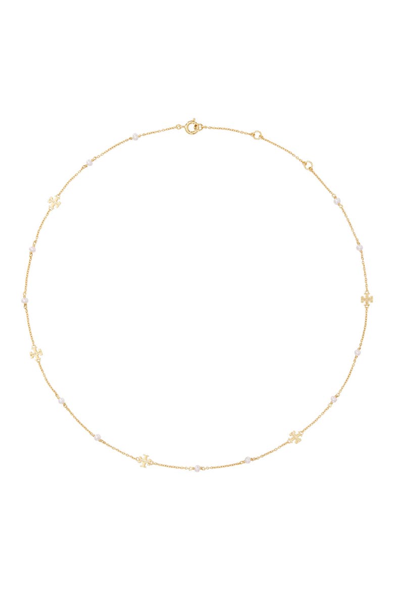 Delicate Moondance Pearl Necklace, Alternate, color, TORY GOLD/ PEARL