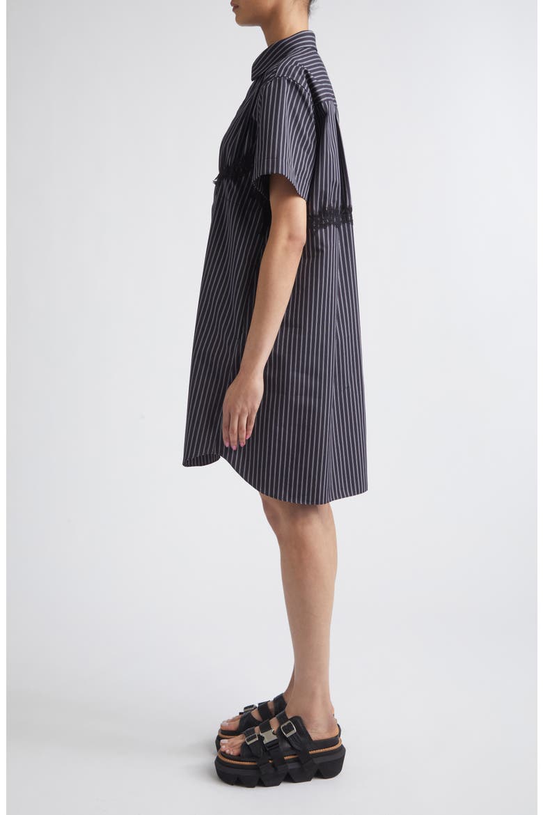 Pinstripe Poplin Shirtdress, Alternate, color, NAVY STRIPE