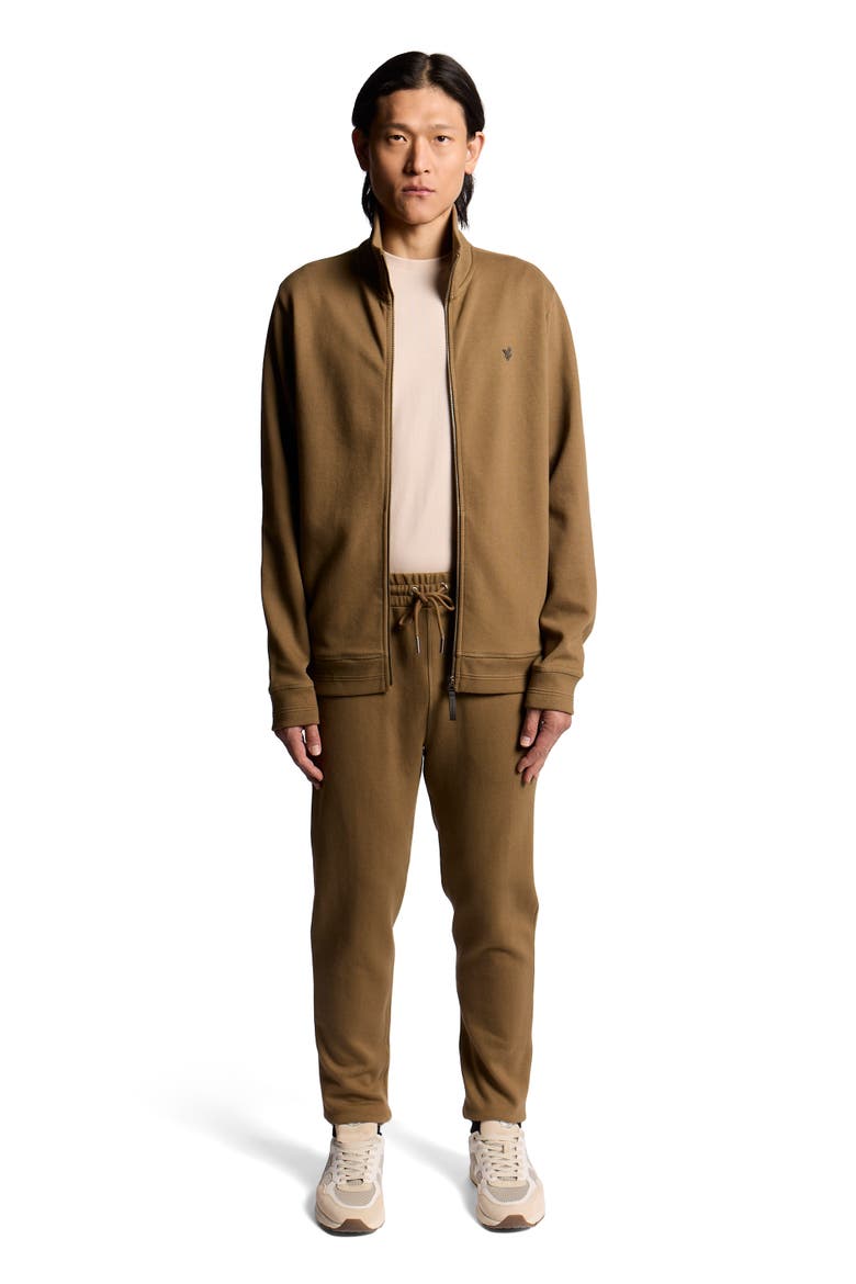 Diagonal Weave Zip Through Sweatshirt, Main, color, Dusky Green