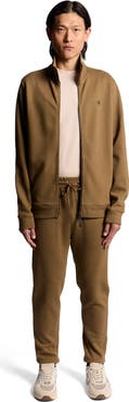 Lyle & Scott Diagonal Weave Zip Through Sweatshirt