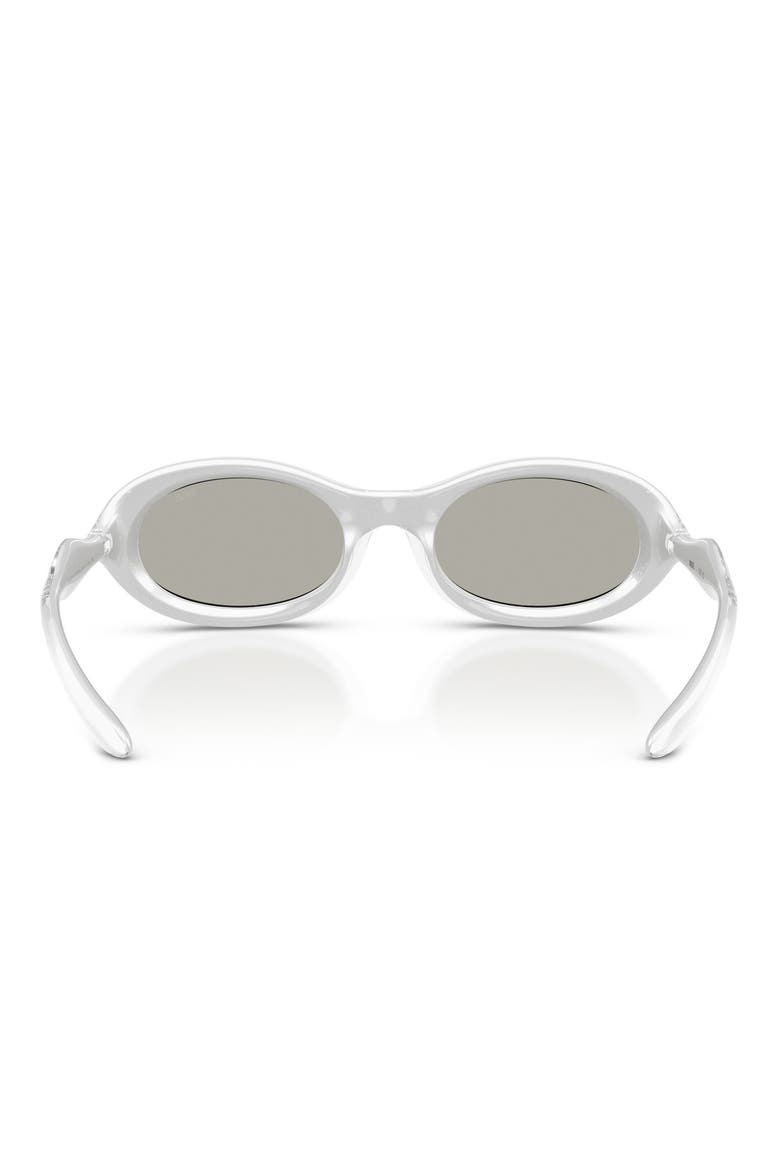 DL3011U 51mm Oval Sunglasses, Alternate, color, CRISTAL METALLIC / GREY SILVER