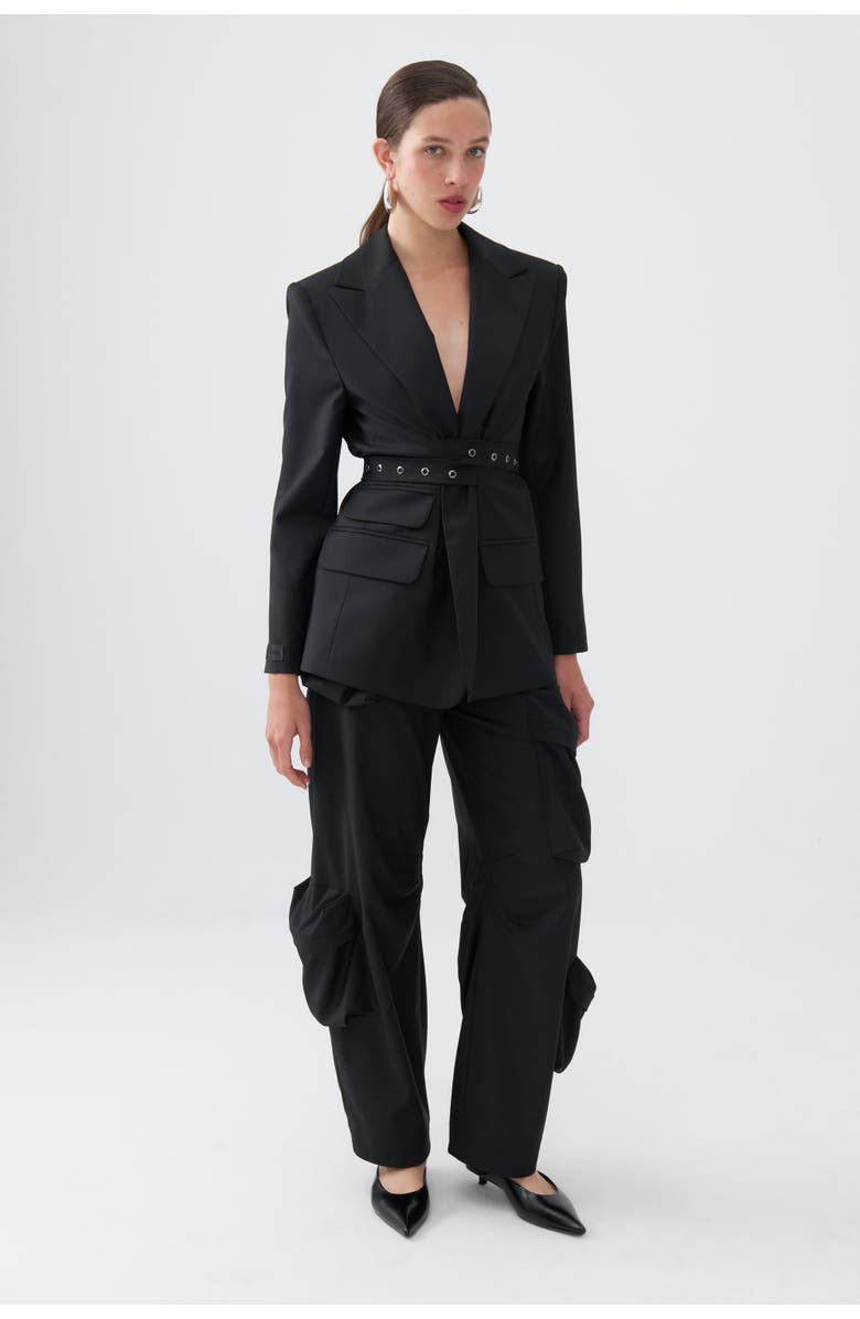 Nocturne Belt Detailed Jacket, Alternate, color, 