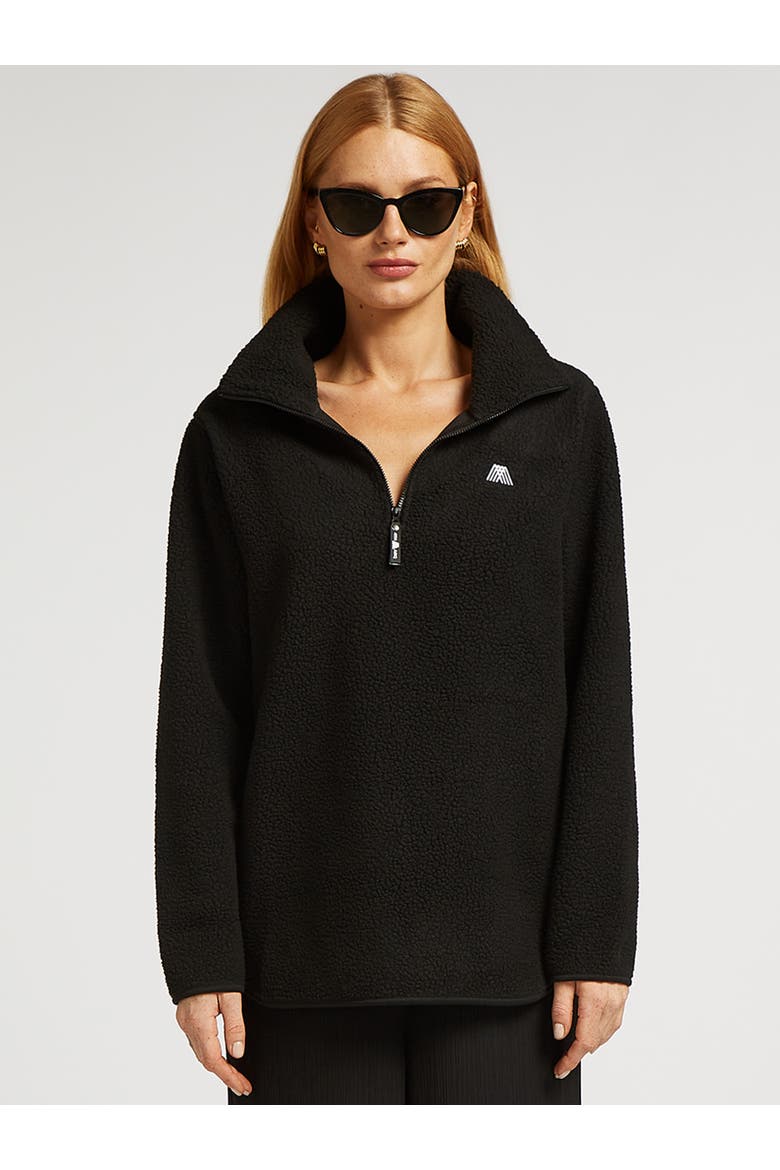 Lennox Half-Zip Long Sleeve Sweatshirt, Main, color, Black