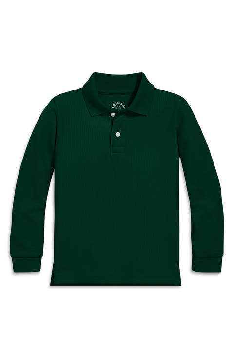 Kids' Long Sleeve Piqué Polo