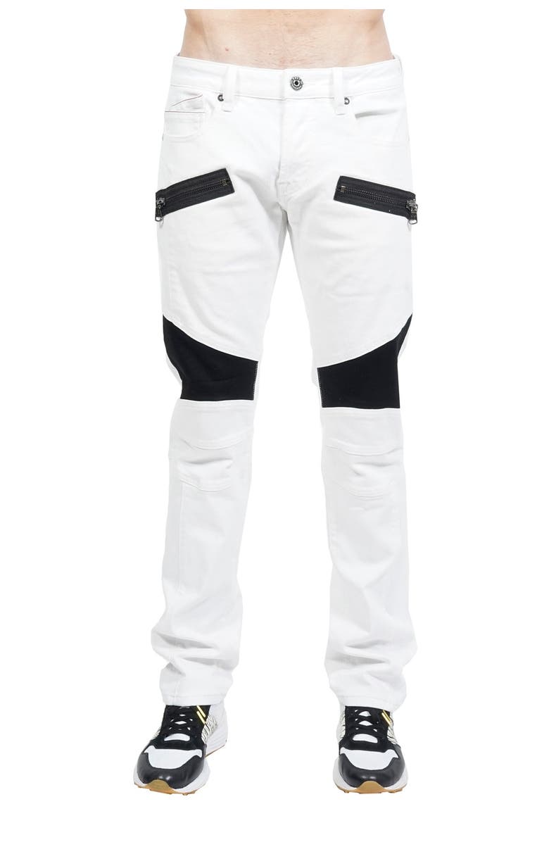 Cult of Individuality Greaser Moto Denim Jeans, Main, color, 