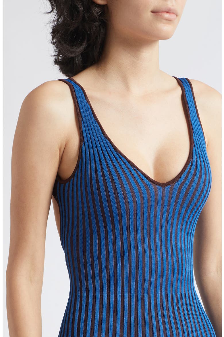 Claretta Stripe Sleeveless Maxi Dress, Alternate, color, ESPRESSO/ COBALT