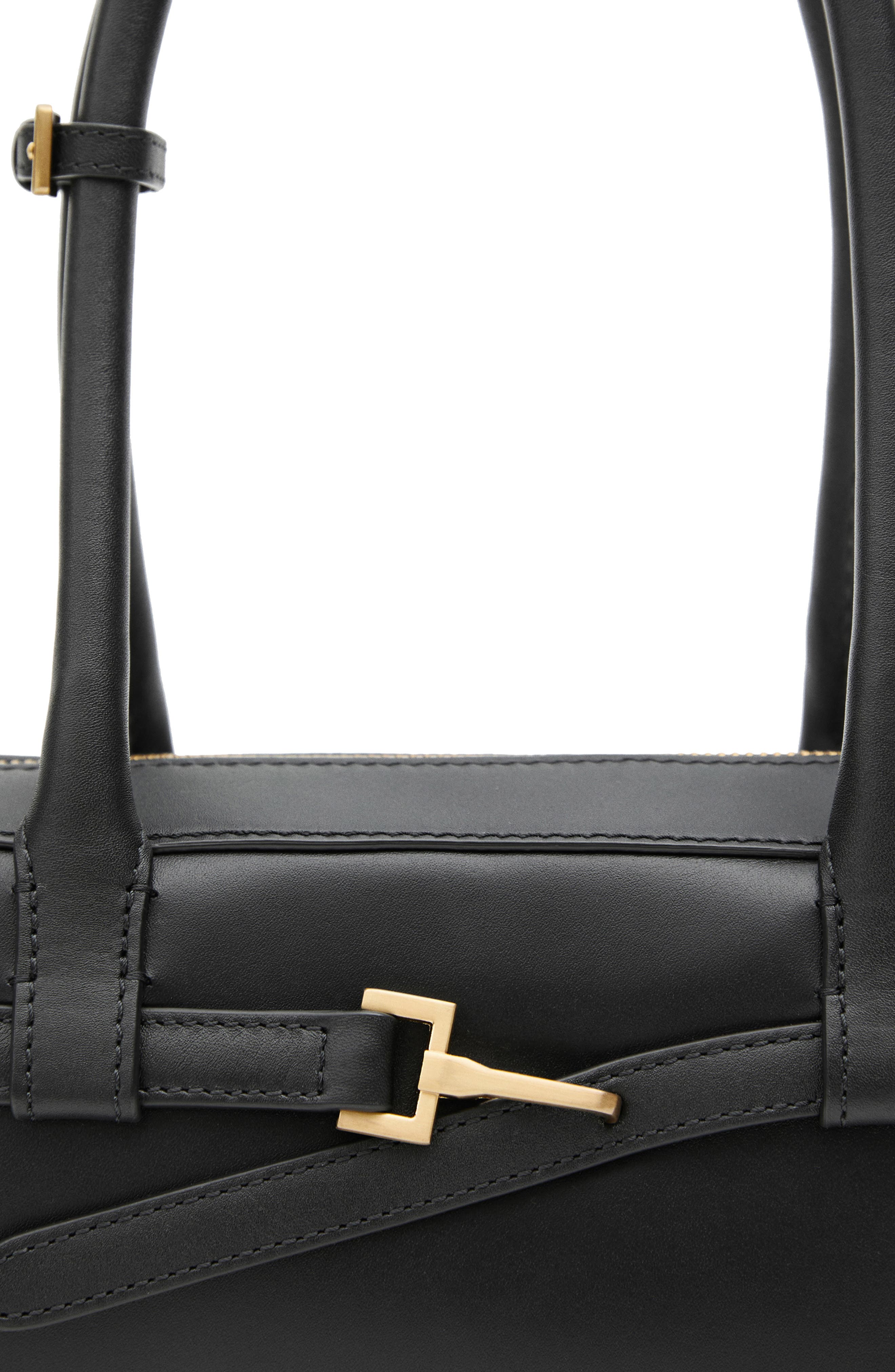 MANGO Leather Shoulder Bag, Alternate, color, 