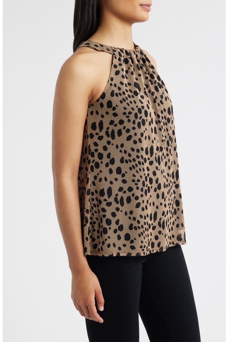 Halter Top, Alternate, color, CAMEL/ BLACK