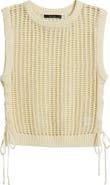 DELUC Lipari Cinched Open Stitch Sweater Vest