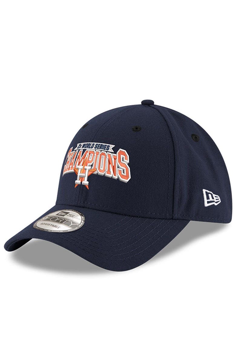 New Era Men's New Era  Navy Houston Astros Two-Time World Series Champions 9FORTY Adjustable Hat, Main, color, 