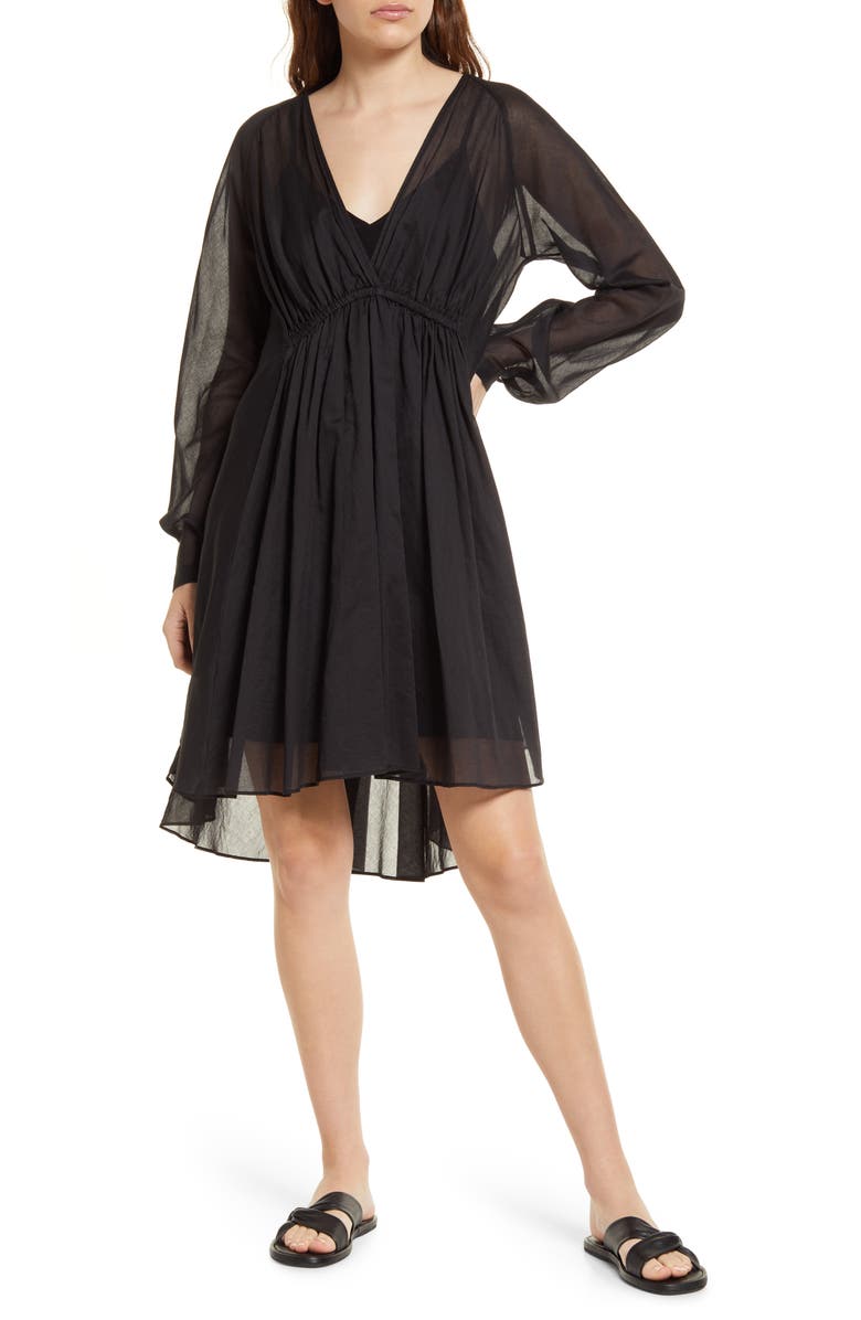 Closed Long Sleeve Cotton Dress, Main, color, 