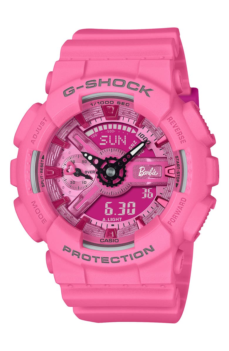 G-SHOCK Barbie<sup>™</sup> Limited Edition GMAS110 Ana-Digi Watch, 45.9mm, Main, color,