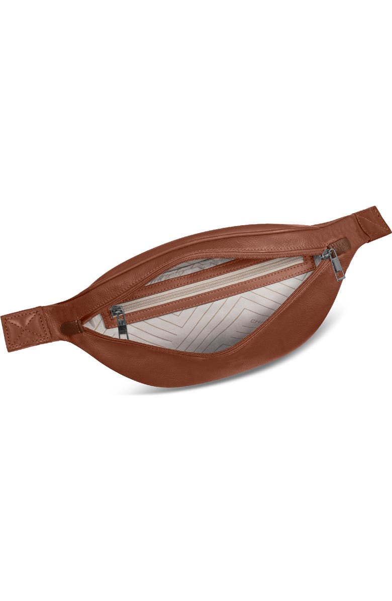 CHAMPS Onyx Leather Belt Bag, Alternate, color, Brown