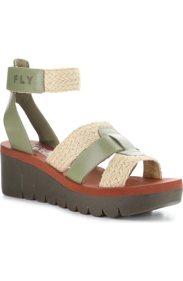 Fly London Yory Ankle Strap Sandal, Main, color, Smog