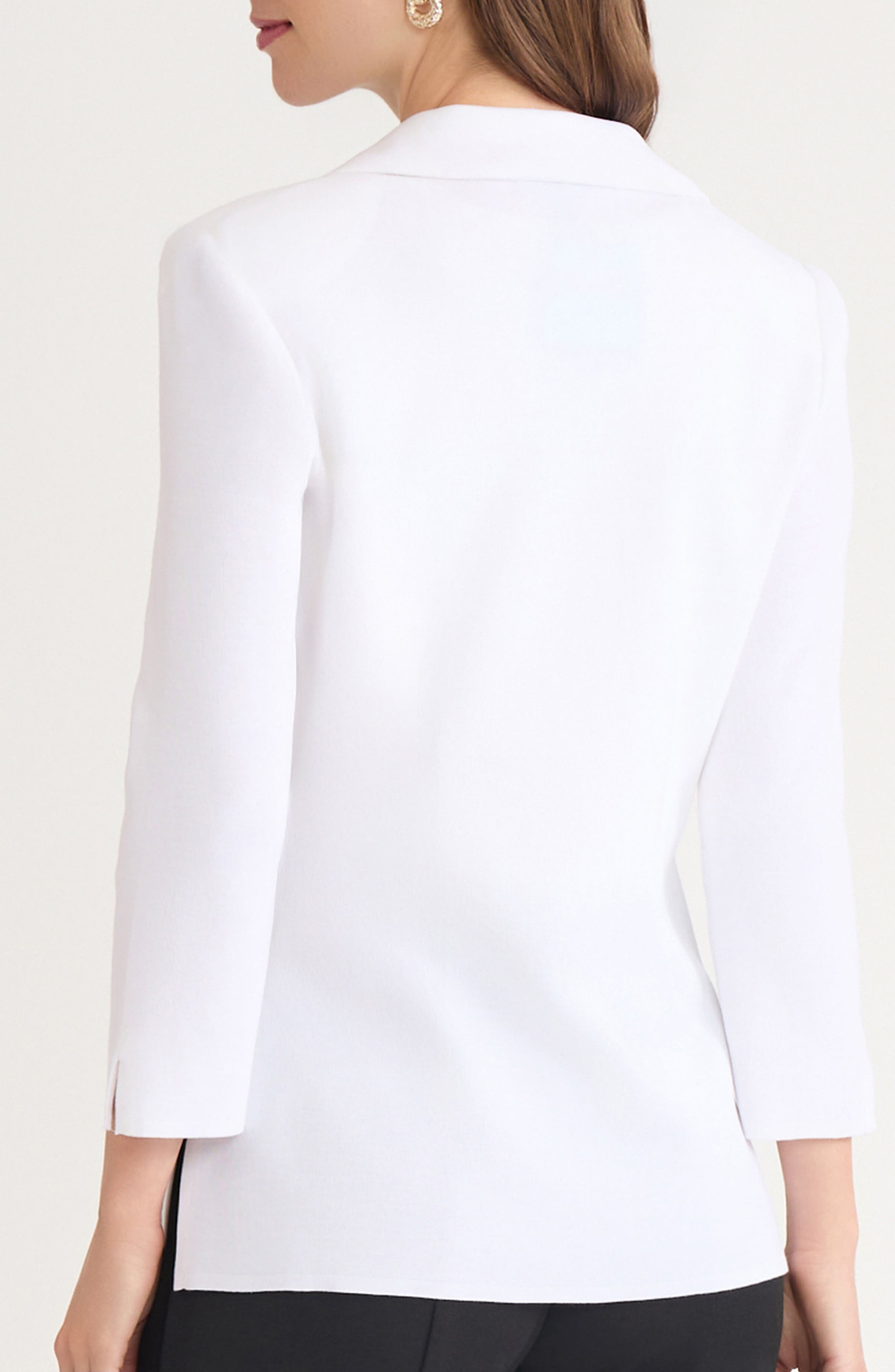 Three Quarter Sleeve High-Low Blazer - image 2
