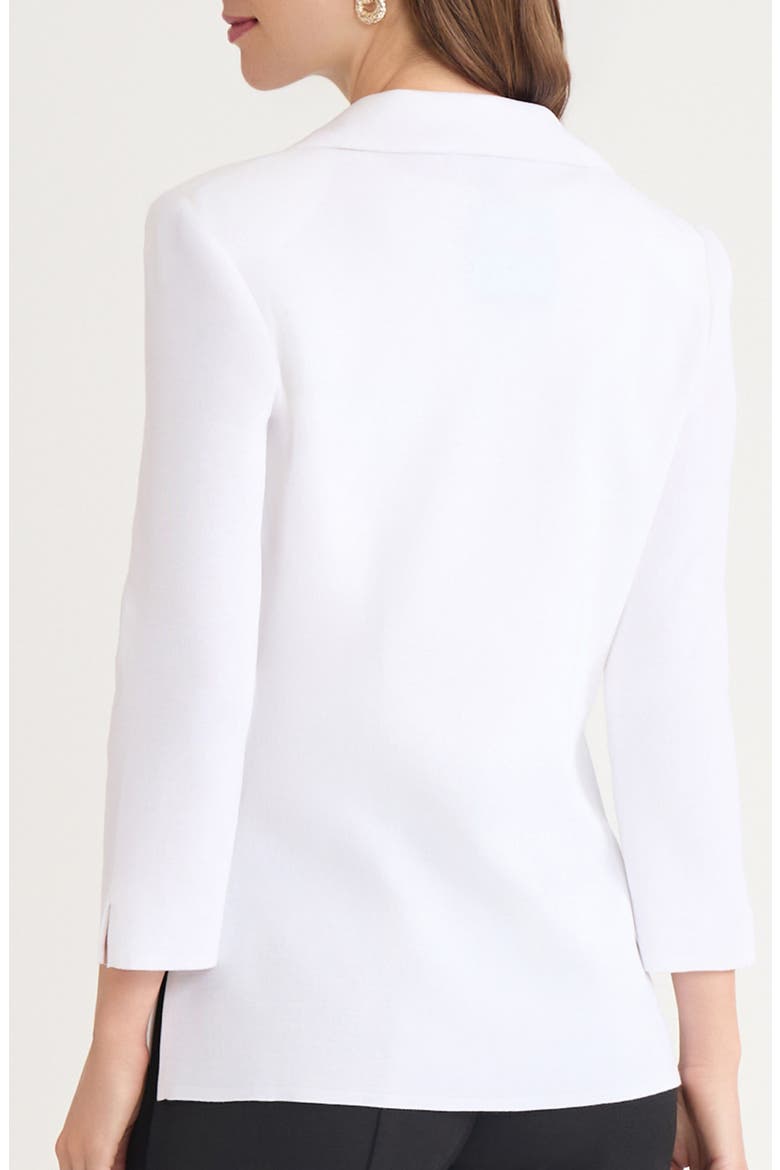 Three Quarter Sleeve High-Low Blazer, Alternate, color, WHITE