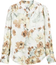 Anne Klein Floral Satin Top