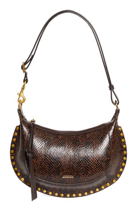 Oskan Moon Studded Leather Hobo Bag