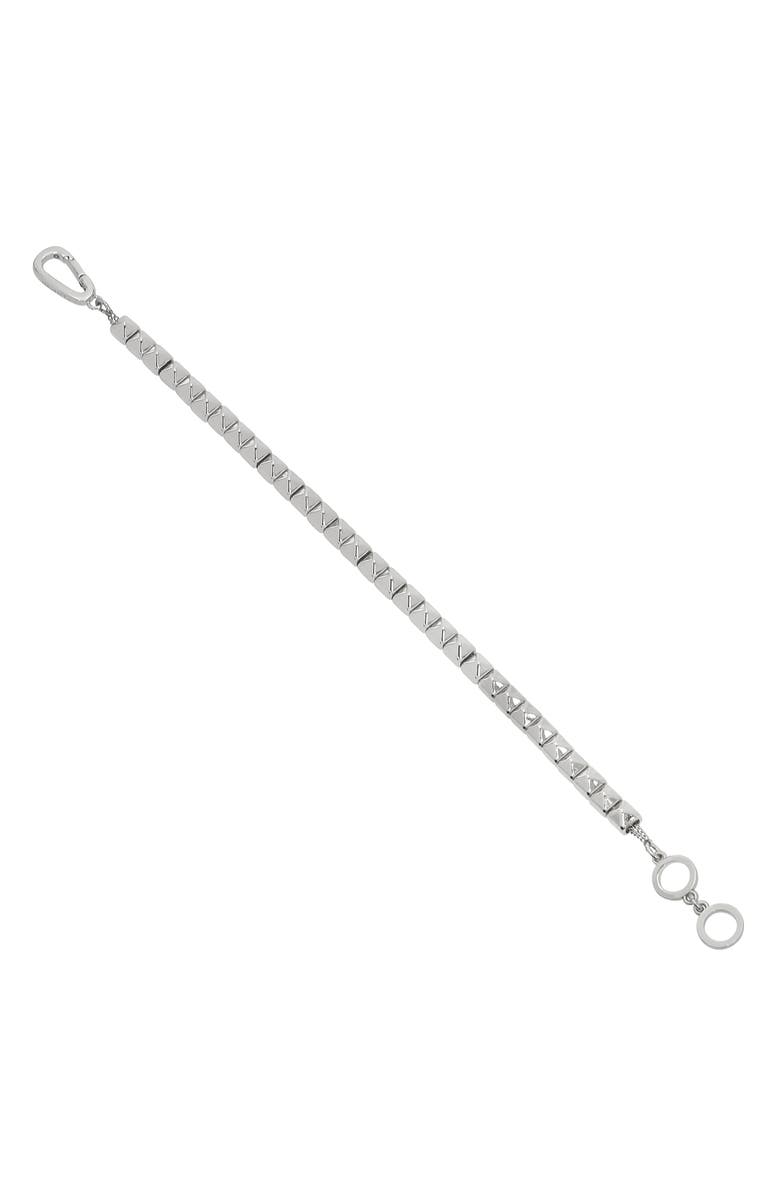 AllSaints Pyramid Flex Chain Bracelet, Alternate, color, Rhodium