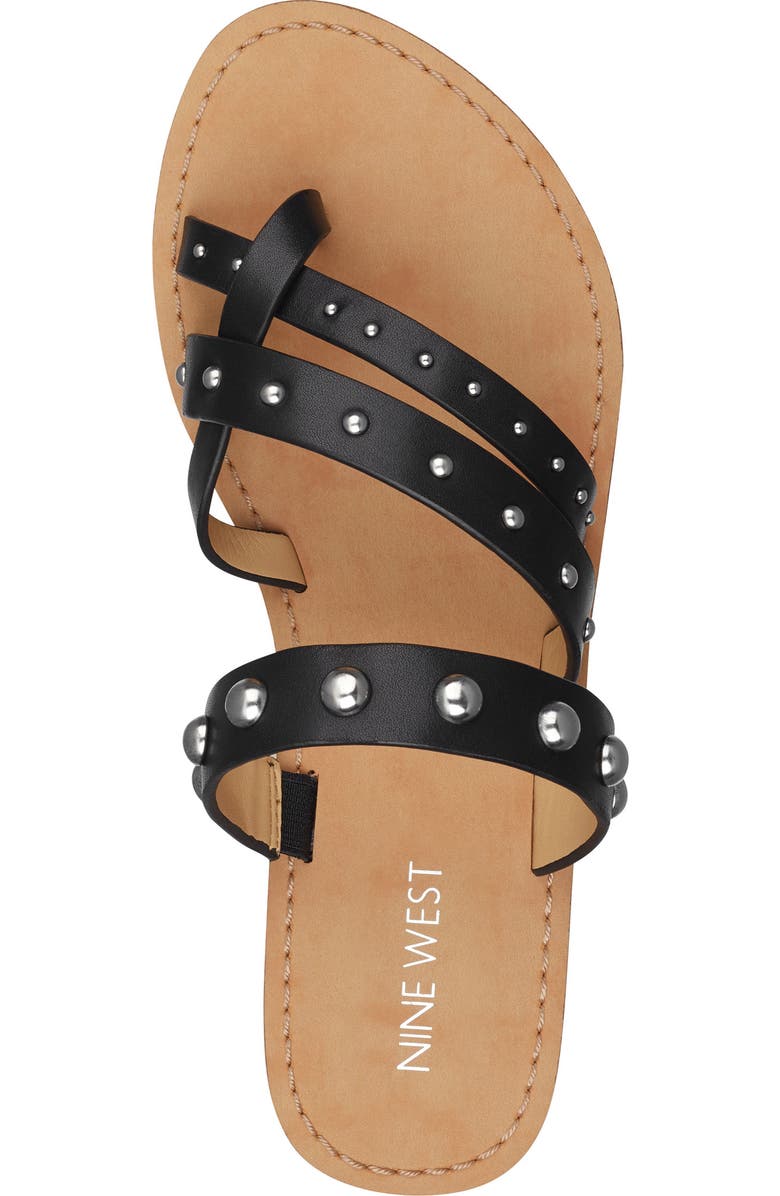Nine West Clara Studded Toe Loop Sandal, Alternate, color,