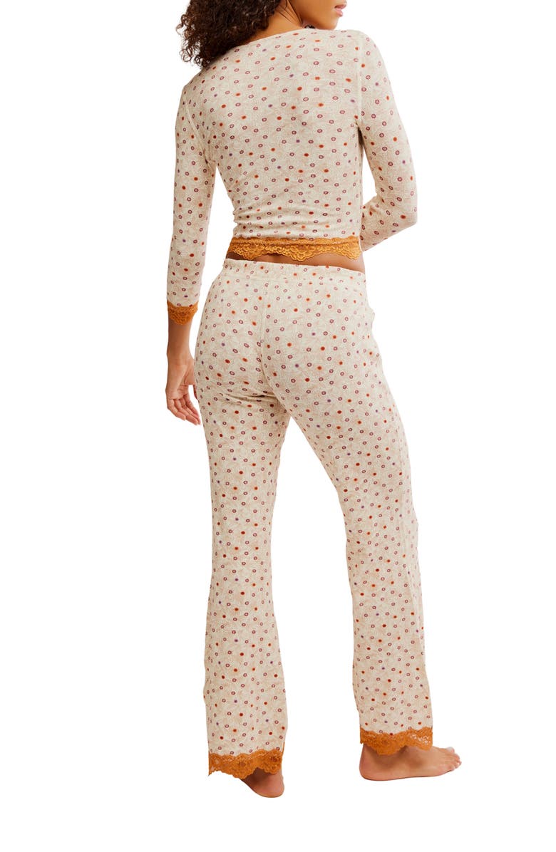 Free People Stolen Dance Pajamas, Alternate, color, Cream Combo