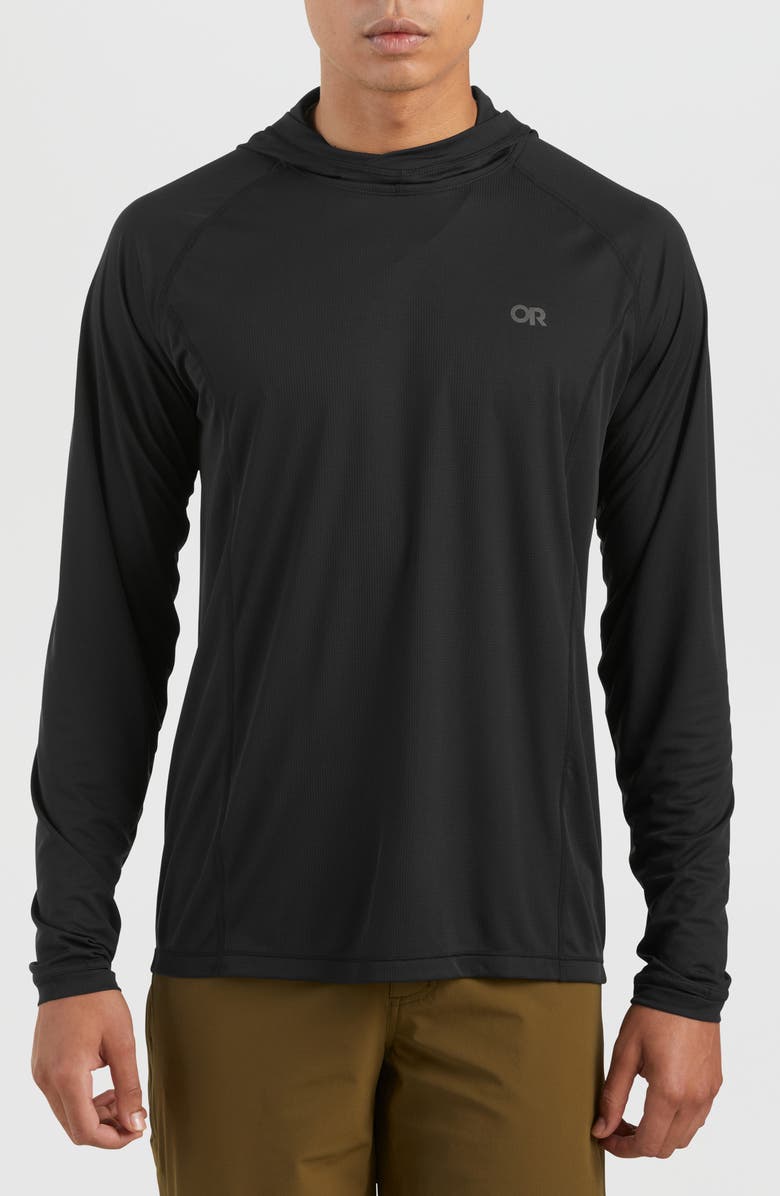 Outdoor Research Echo Recycled Polyester Hoodie, Main, color, Black