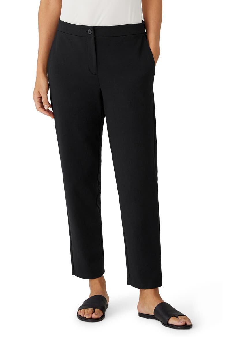 Slouchy Ankle Pants, Main, color, BLACK