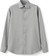 MANGO Slim Fit Cotton & Lyocell Button-Up Shirt