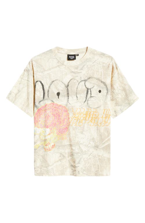 Rolling Loud Sketch Camo Graphic T-shirt In Multi