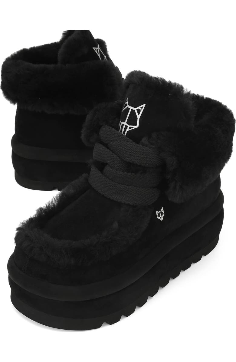Naked Wolfe Bambi Ice Faux Fur/Suede, Alternate, color, Black