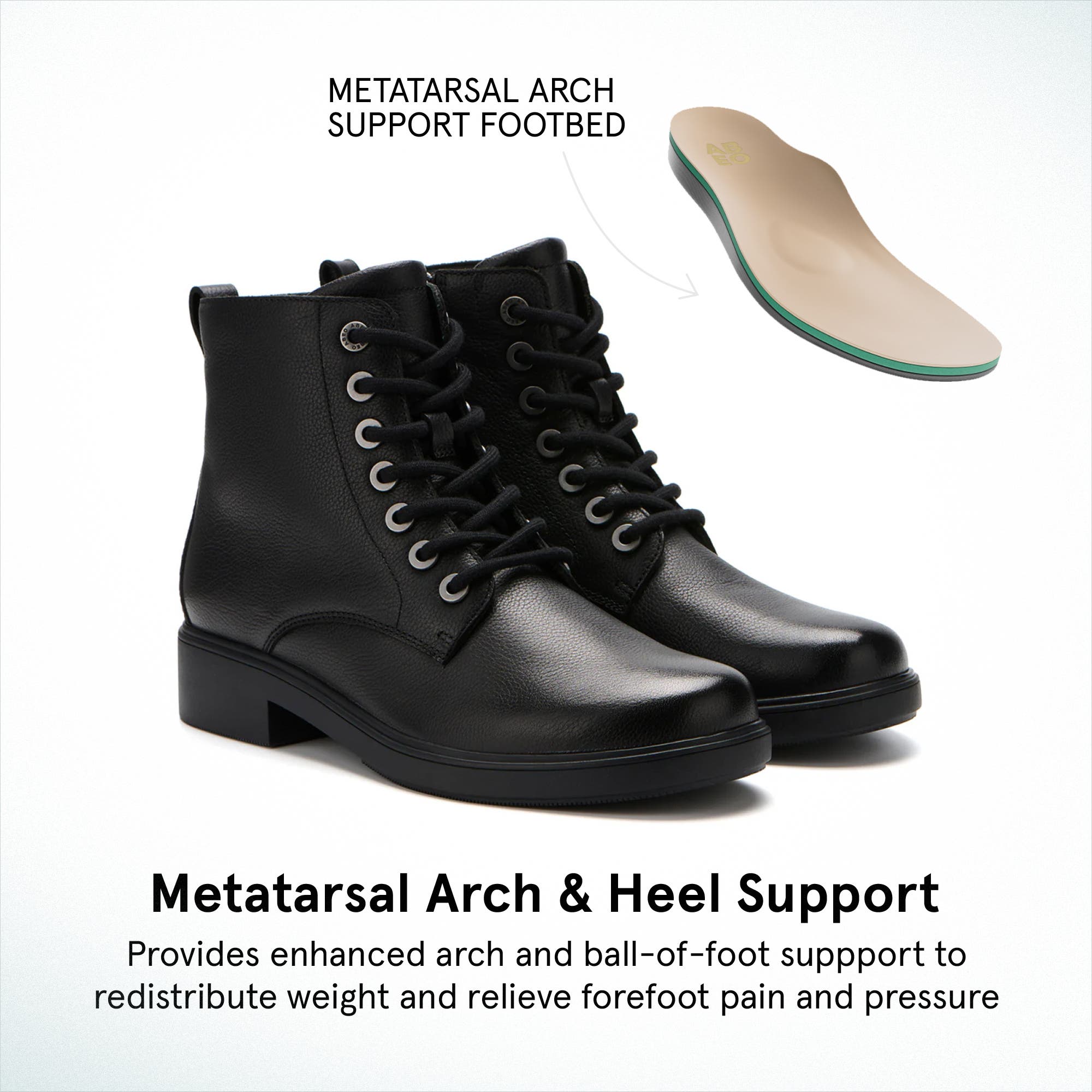 Compass Lace Boots, Alternate, color, Black Leather