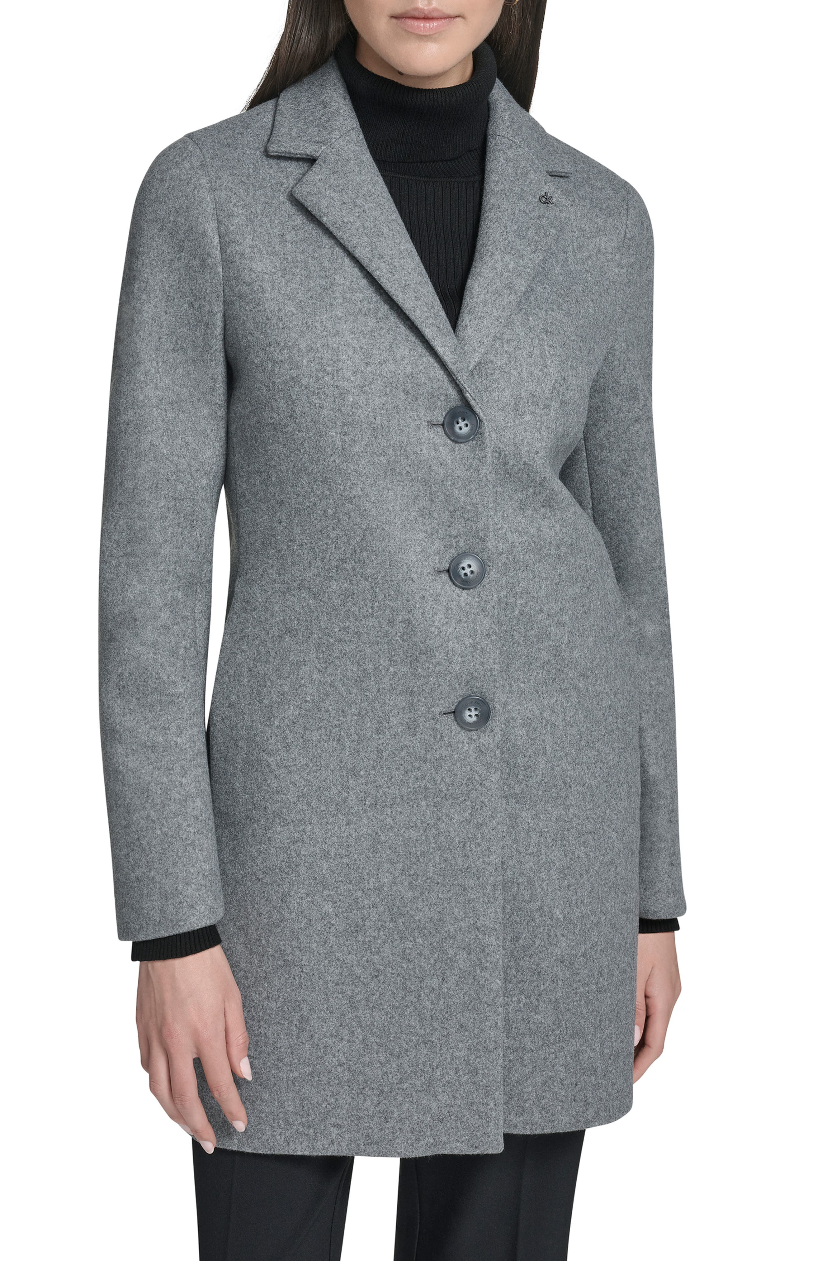 Calvin Klein Classic Notch Lapel Coat