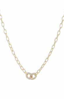 Adornia Pavé Cubic Zirconia Links Pendant Necklace