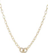 Adornia Pavé Cubic Zirconia Links Pendant Necklace