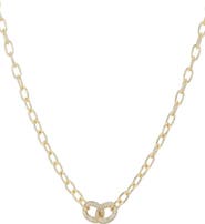 Adornia Pavé Cubic Zirconia Links Pendant Necklace