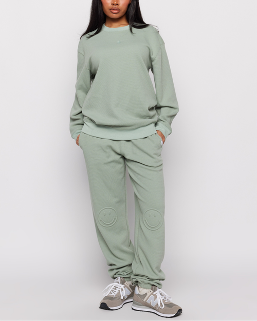 Samii Ryan Smiley Thermal Pants In Green