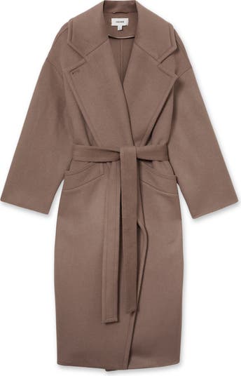 Bridget Belted Wool Blend Coat